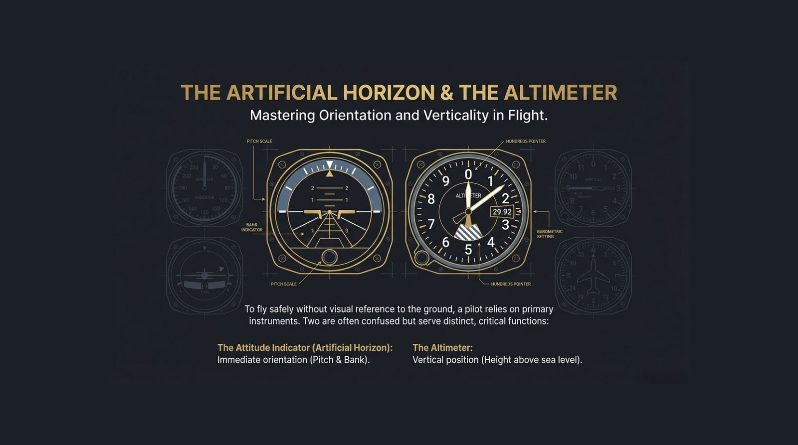 altitude indicator in aircraft